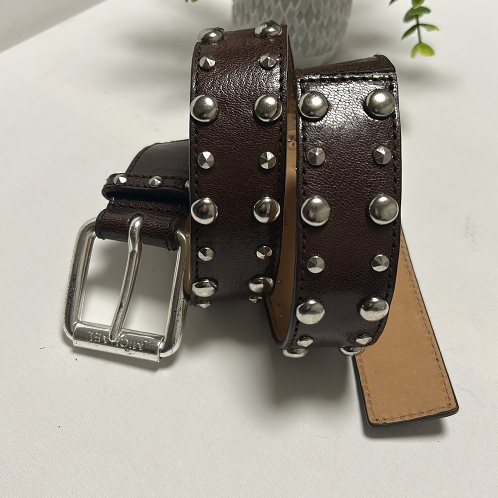 Michael Michael Kors Brown Leather Studded Women’s Belt